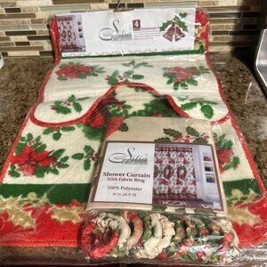 Christmas 4 Pieces Bathroom Set ~ New!
